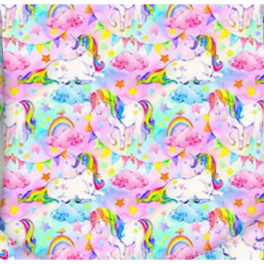 NEW CHARLIES PROJECT kid's bamboo blanket in unicorn dreams